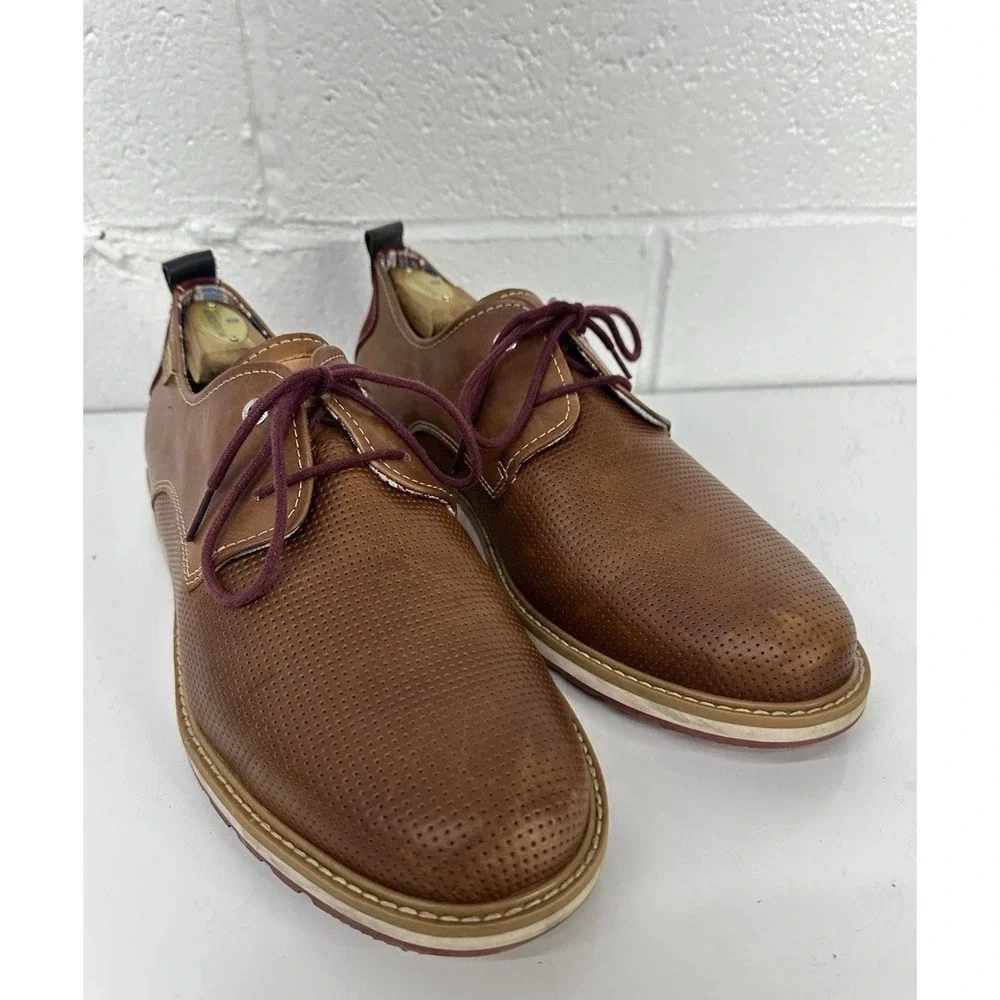 Pikolinos Berna Brown Leather Low Lace‎ Round Toe Oxford Shoes Men's 44 US 10.5
